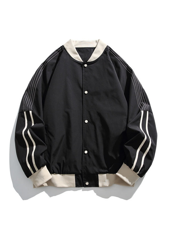 Color Matching Stripes Pilot Jackets