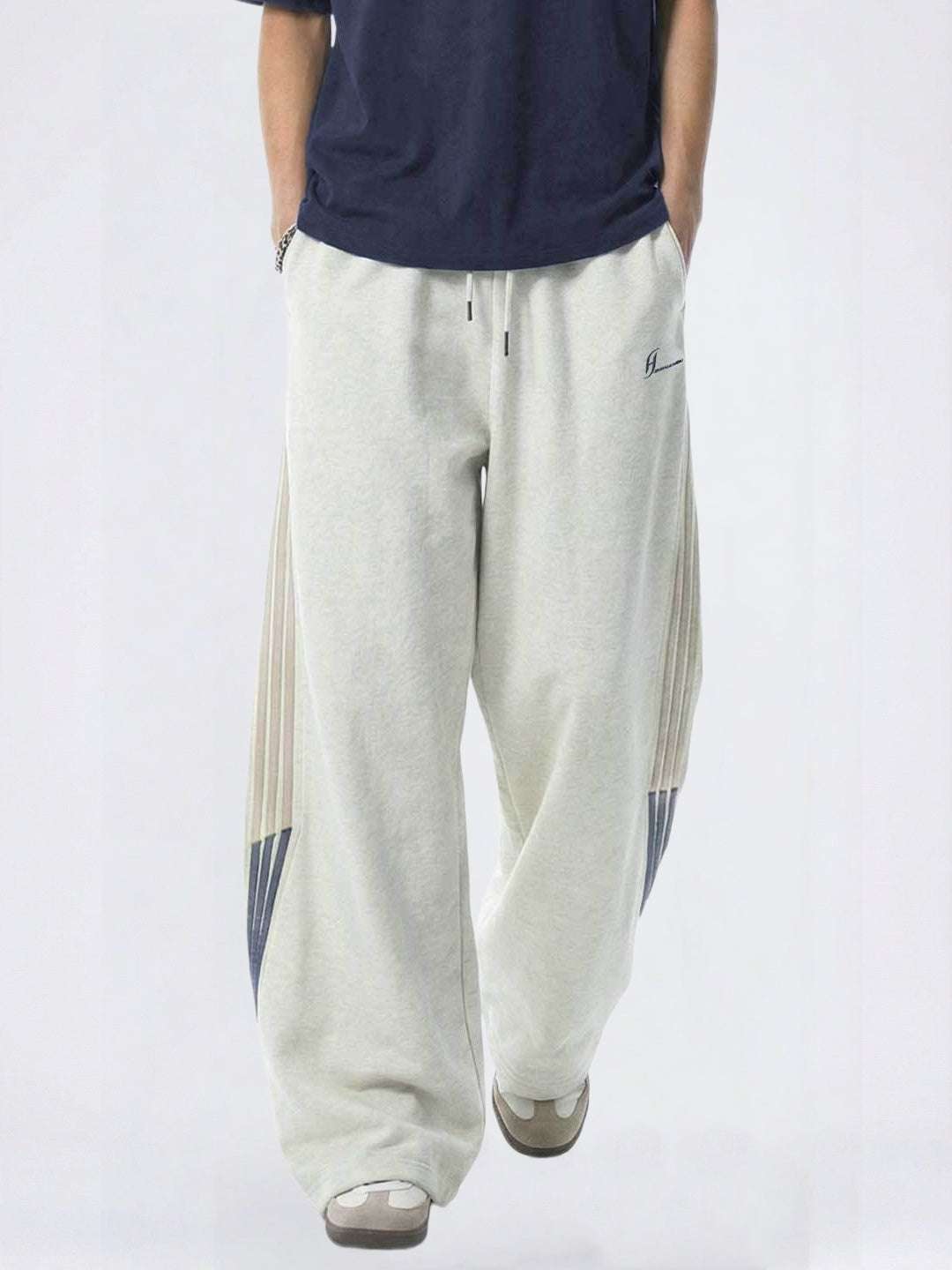 Ins Color-blocked Stripes Pants