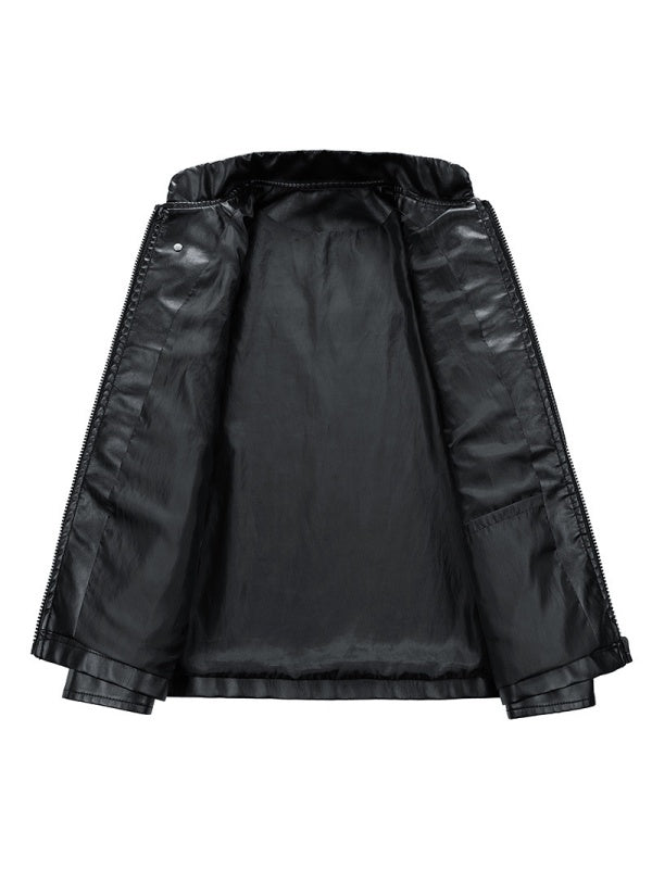 Aviator Faux-Leather Windproof Jacket