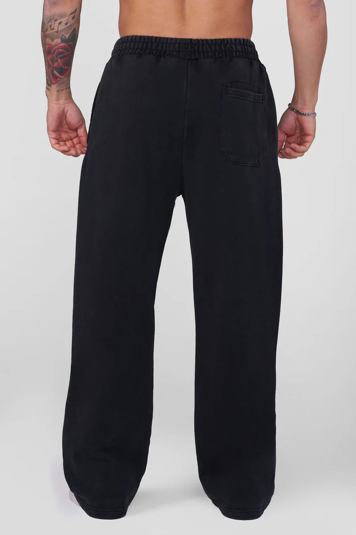 Printed Fitness Straight Wide-leg Pants