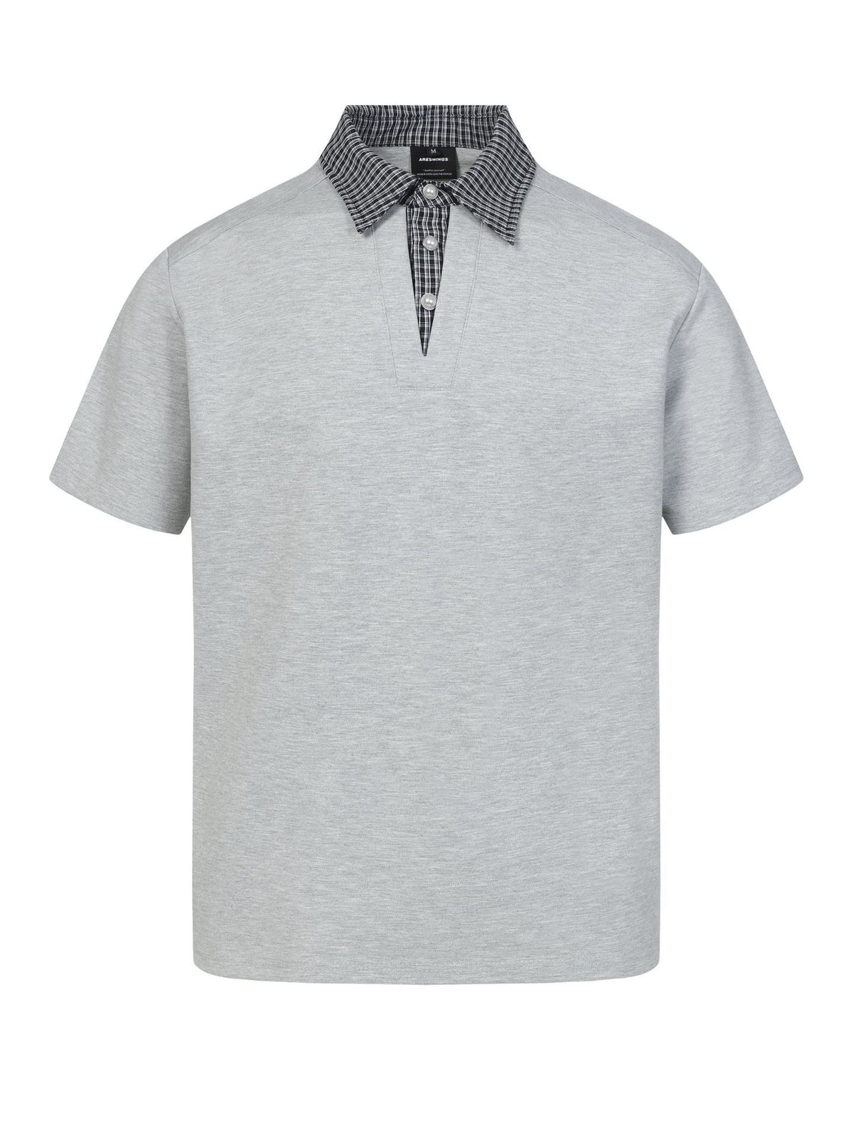 Plaid Beading Anti-wrinkle Cleanfit Polo Shirt