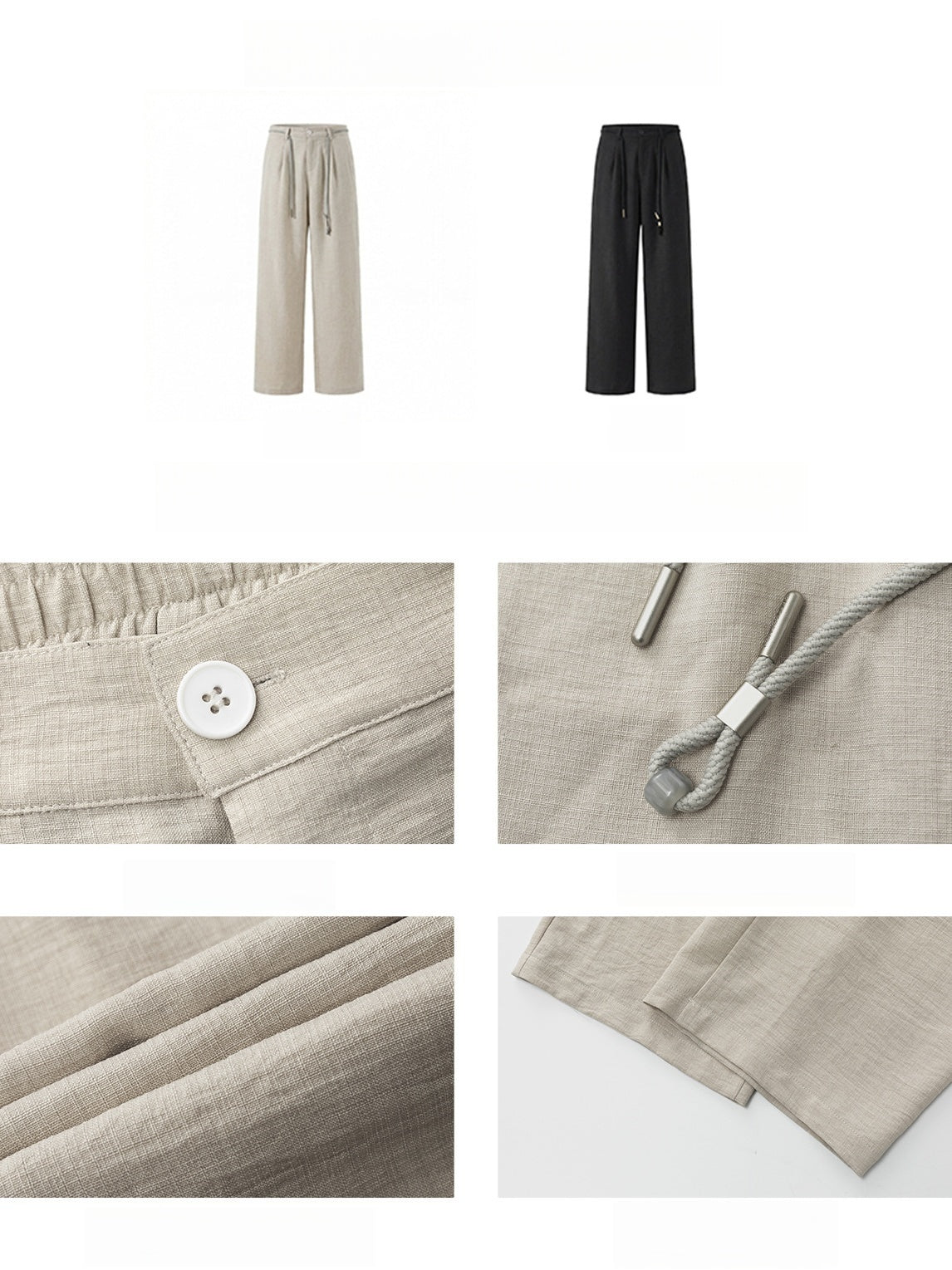 Imitation Linen Nine Points Breathable Pants