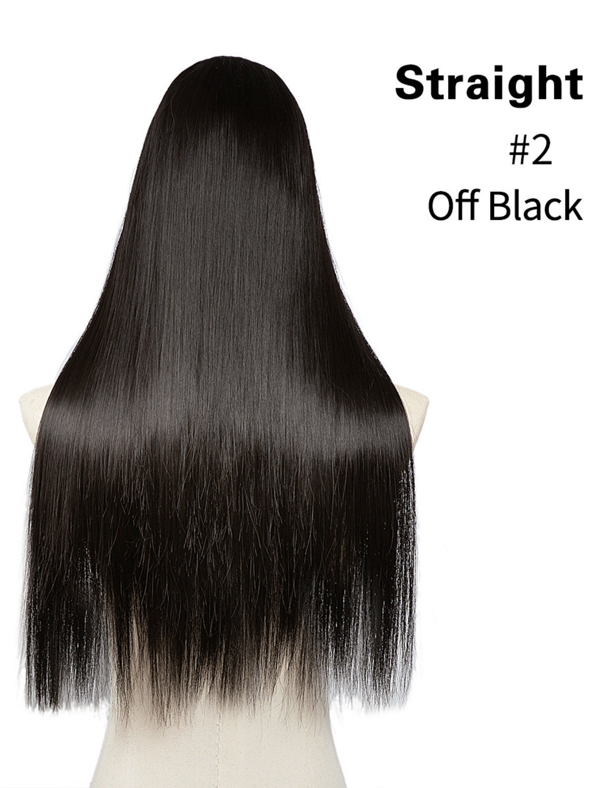 U-shaped Half-head Wig With Seamless Hair Extensions, One-piece Long Straight Wig