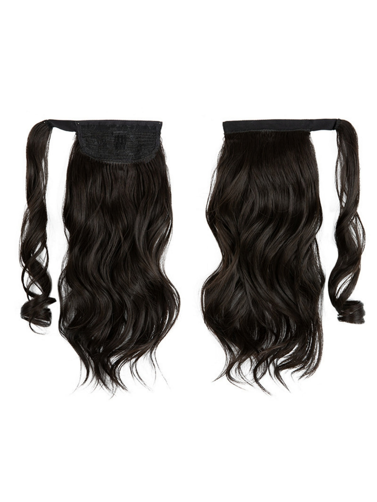 Long, Wavy, Natural Curl Wig With Wrap-around Design