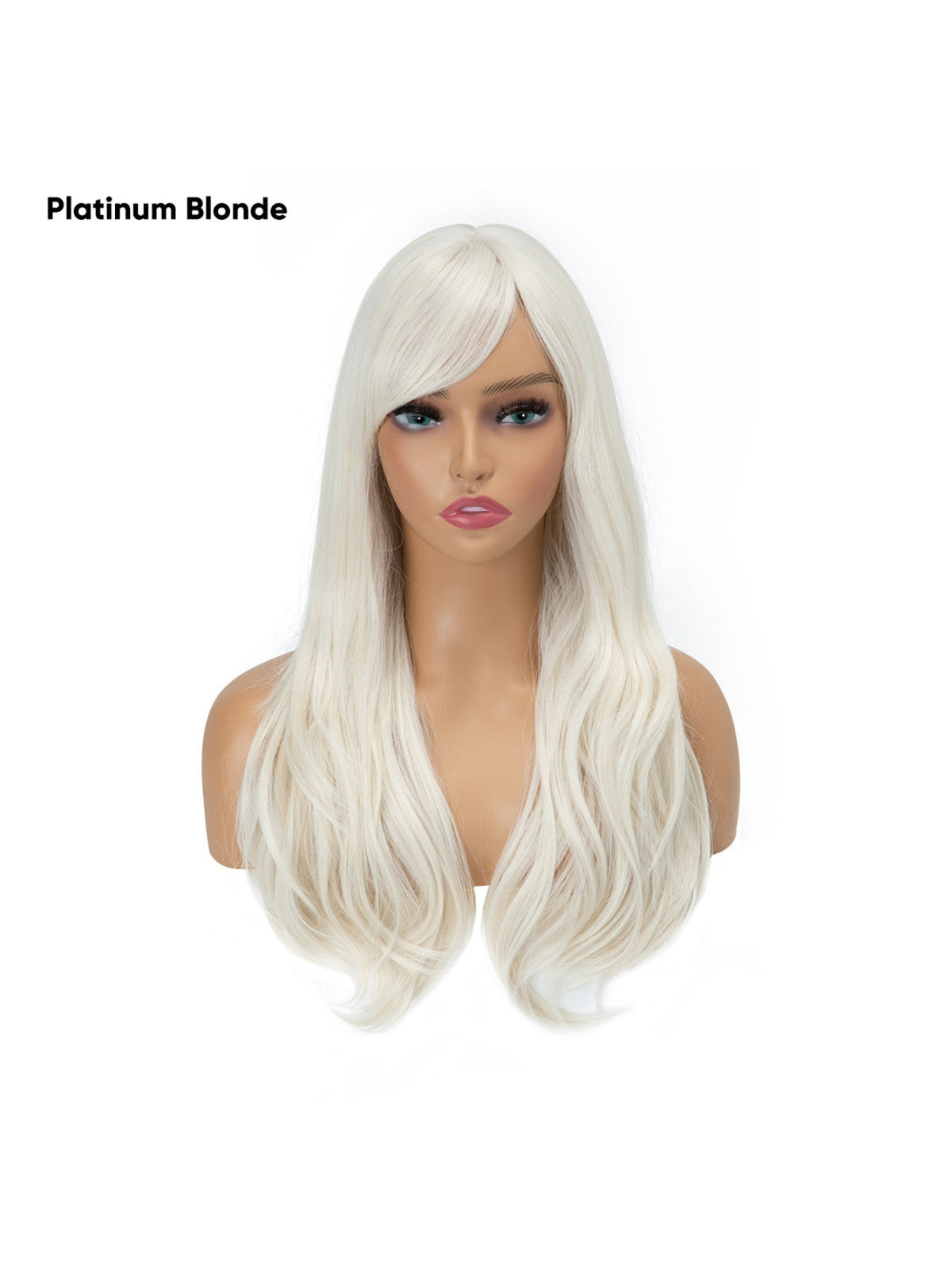 Long, Curly Hair With Side-swept Bangs, Full Head Of Synthetic High-temperature Silk Wig