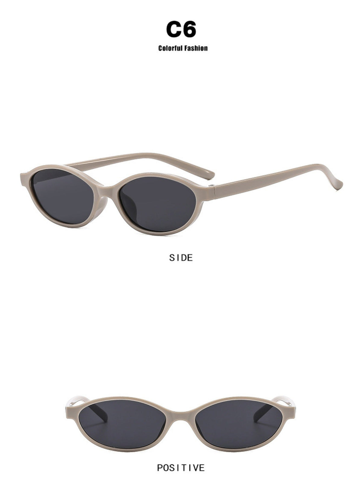 Lunettes de soleil élégantes à monture ovale