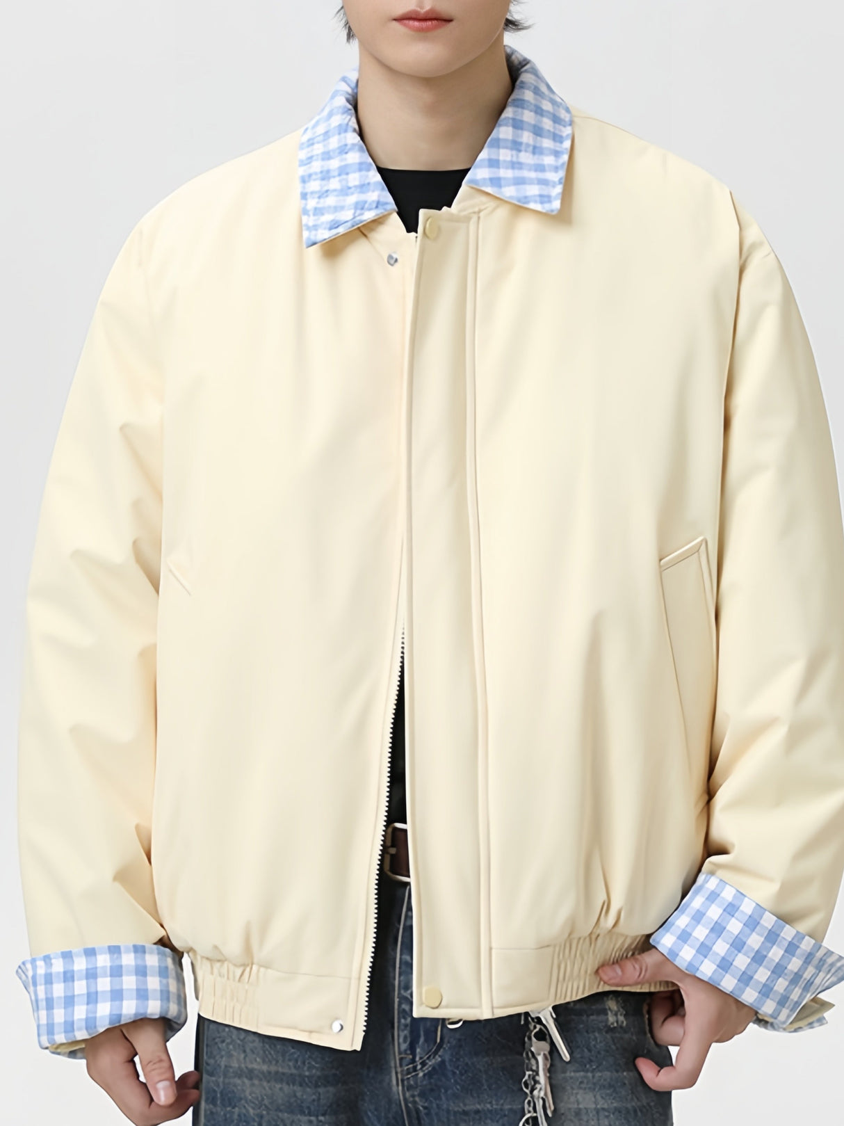 Detachable Two-piece Colorblock Flight Jacket