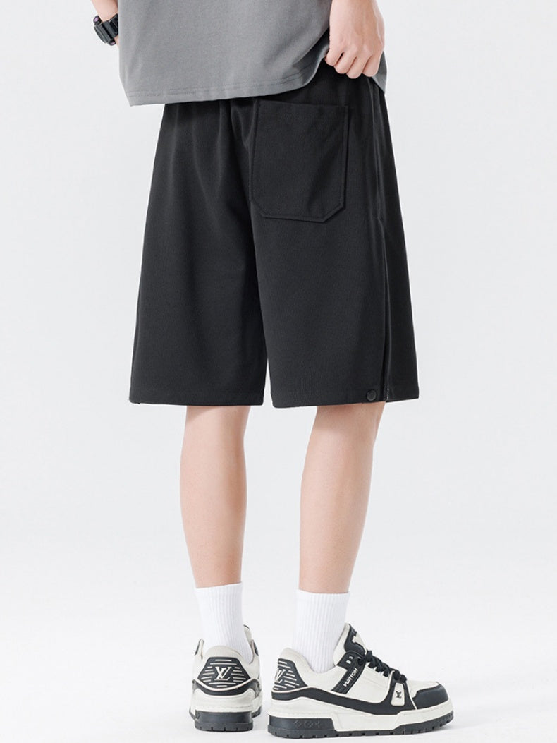 Side Slit Printed Five Points Shorts