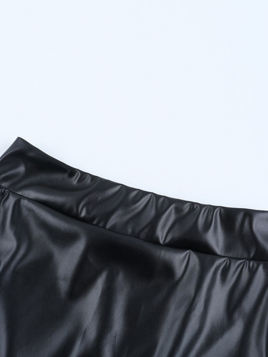 Black Bodycon Skirt Retro High Waist Fishtail Slit Skirts