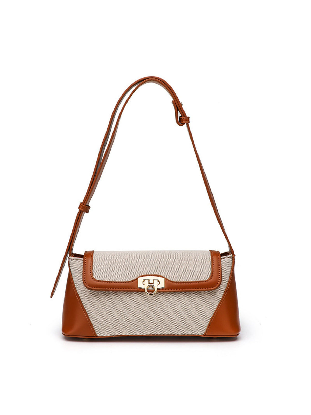 Color-blocked Casual Commuter Versatile Retro Shoulder Bag