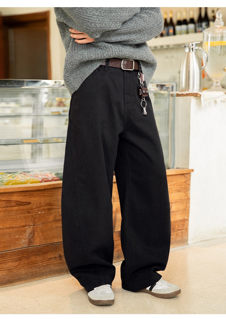 Liber Autumn Men's None Solid Color Pants