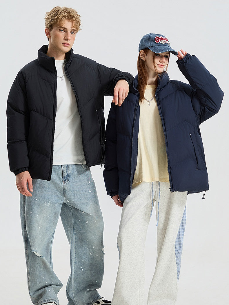 Solid Thermal Insulated Winter Puffer Jacket