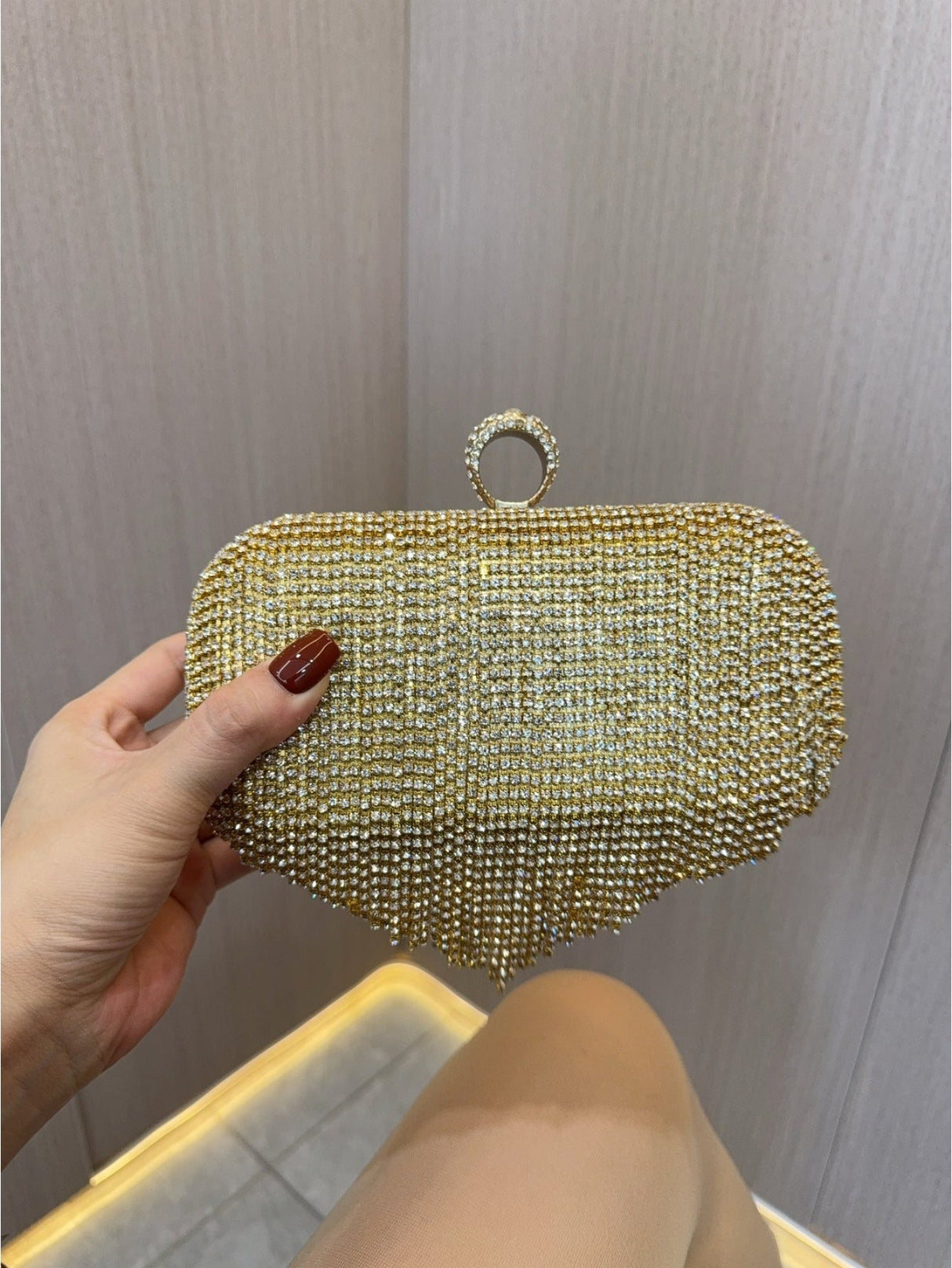 Liber Four Seasons ACC Diamond Tassel Small Square Bag