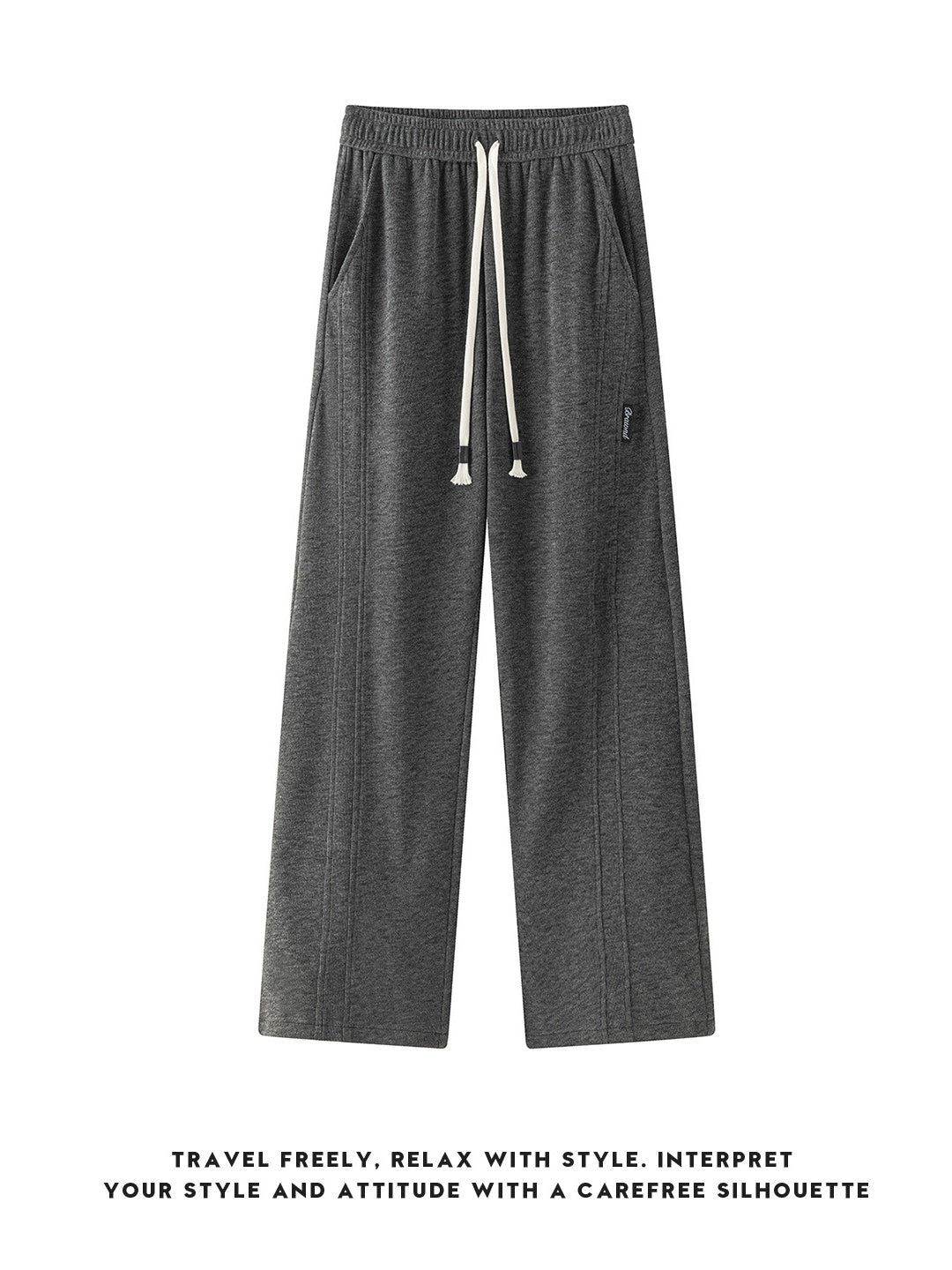 Patchwork Wide-leg Loose-fit Sweatpants