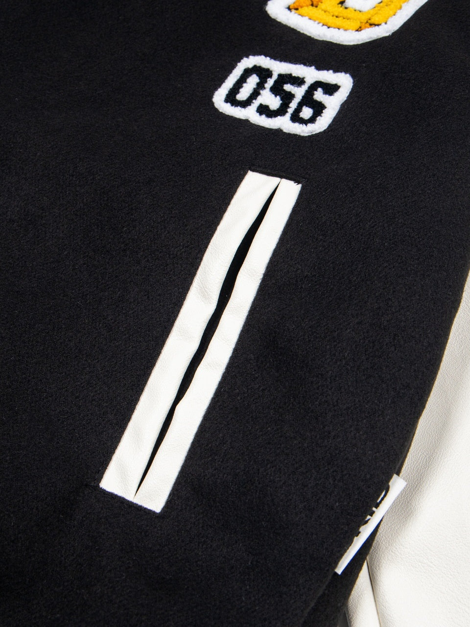 Campus Style Contrasting Colors Towel Embroidery Flocking Embroidery Letter Baseball Jersey