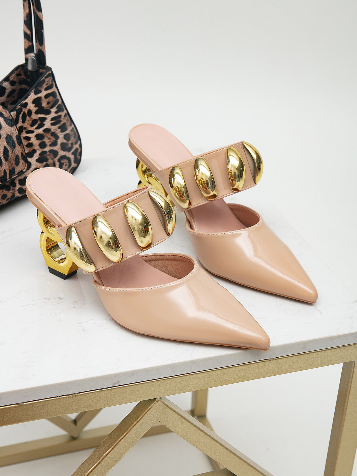 Studded High Heels