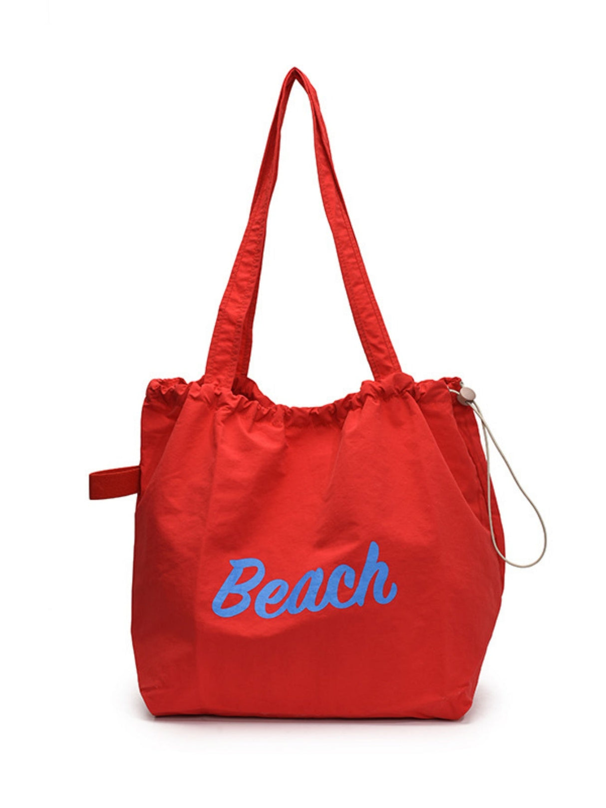 Letter Print Large Capacity Lightweight Drawstring Shoulder Bag