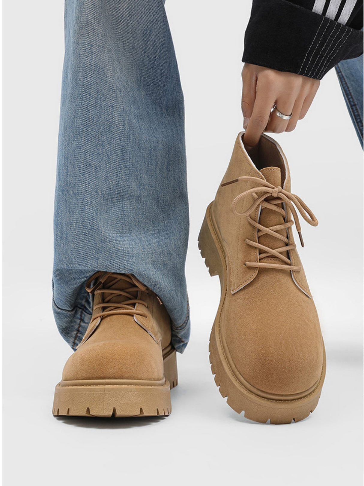 Retro Suede Oversized Martin Boots