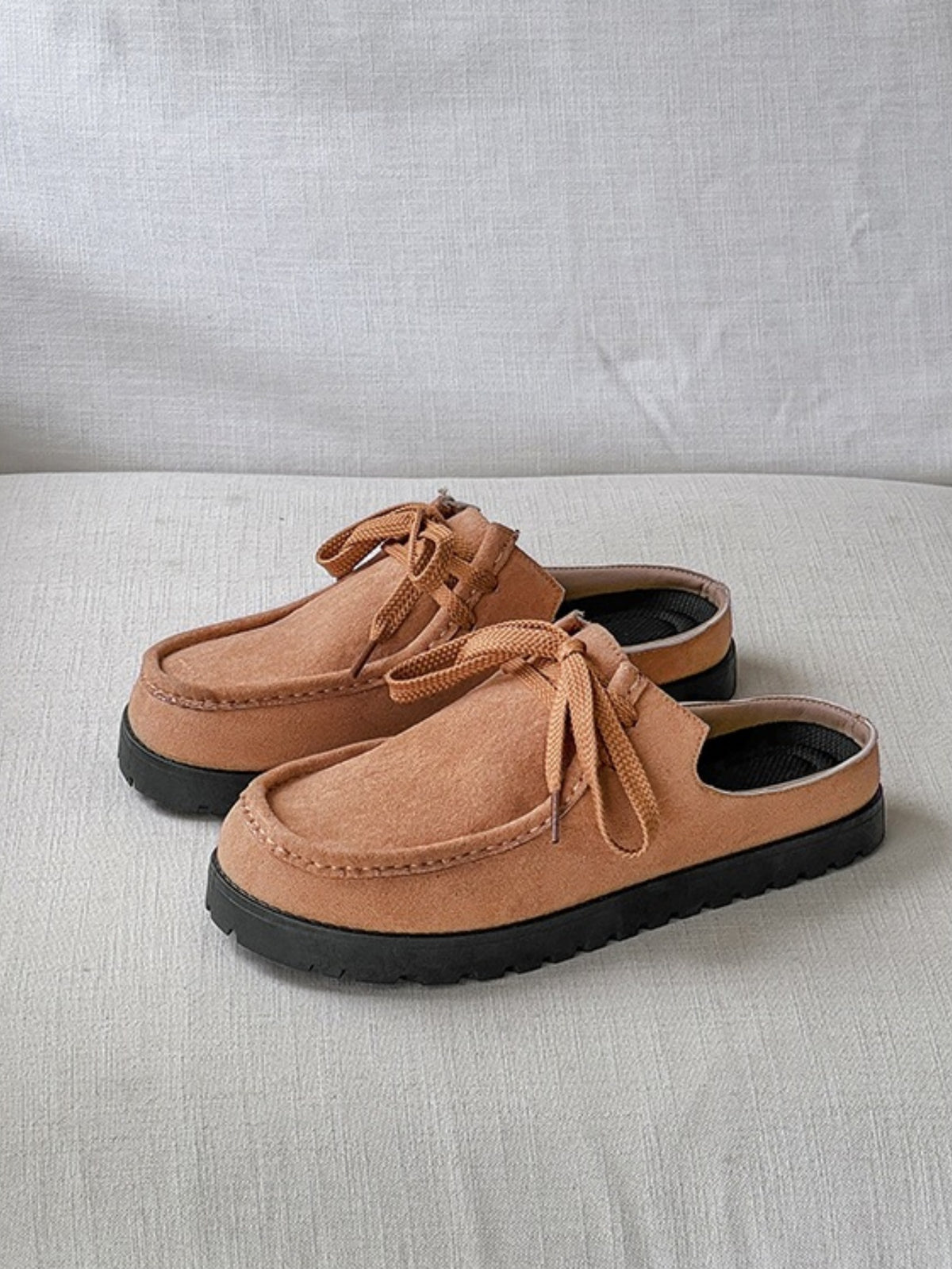 Suede Birkenstock Lace-up Closed-toe Slippers