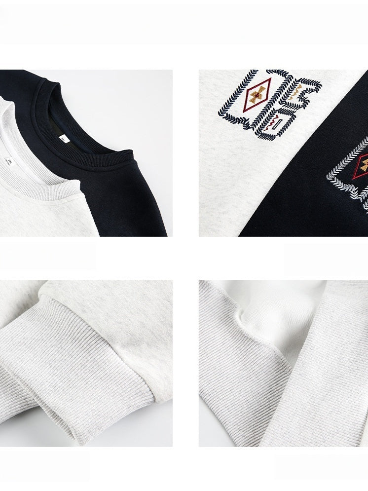 Liber Autumn Men's Embroidered Pattern Pattern Sweatshirts