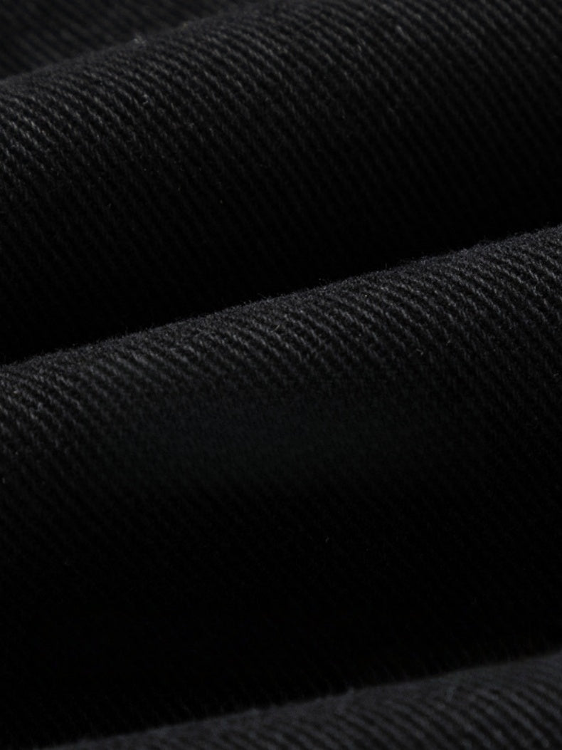 Lateral Bone Splicing All-match Loose Straight Leisure Jeans