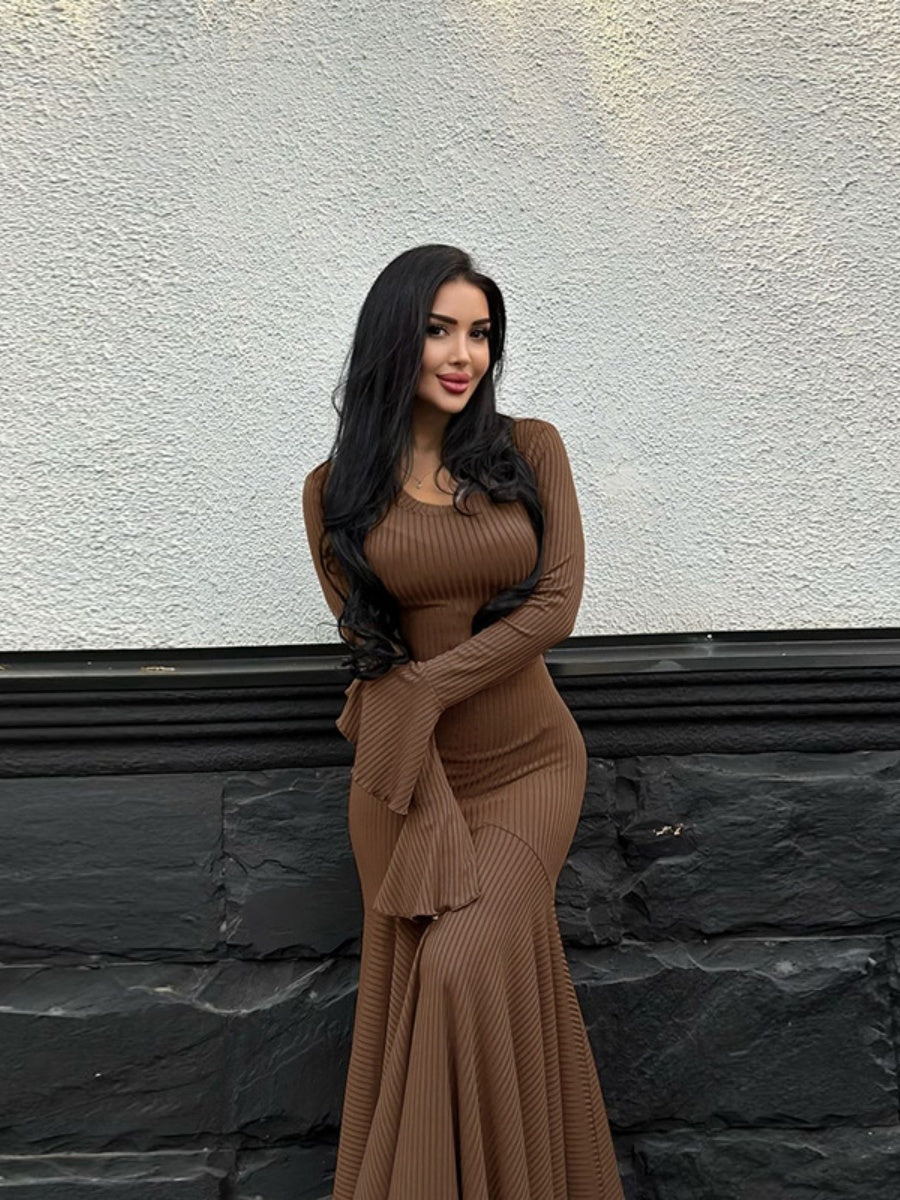 Liber Autumn Women's Splicing Maxi Dresses