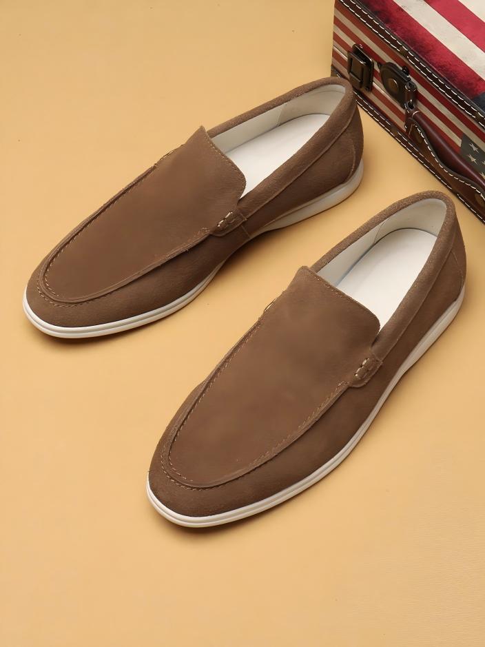 Solid Color Slip-on Loafers