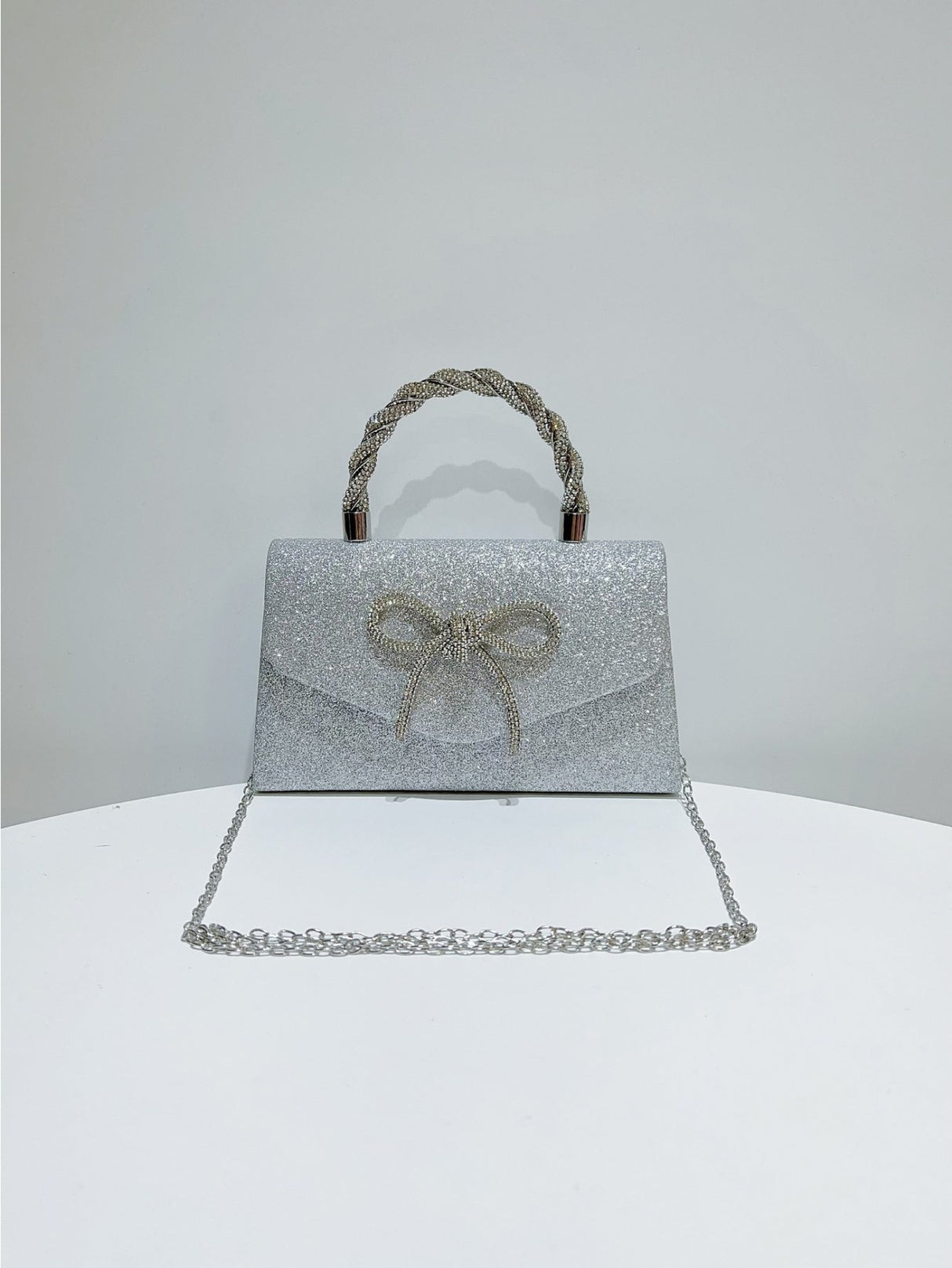 Liber Four Seasons ACC Sequin Bow Small Square Bag