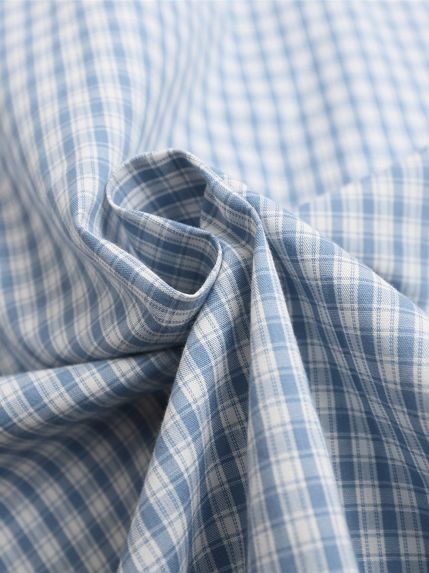 Liber Autumn Neutral wear Tie Plaid Shirts