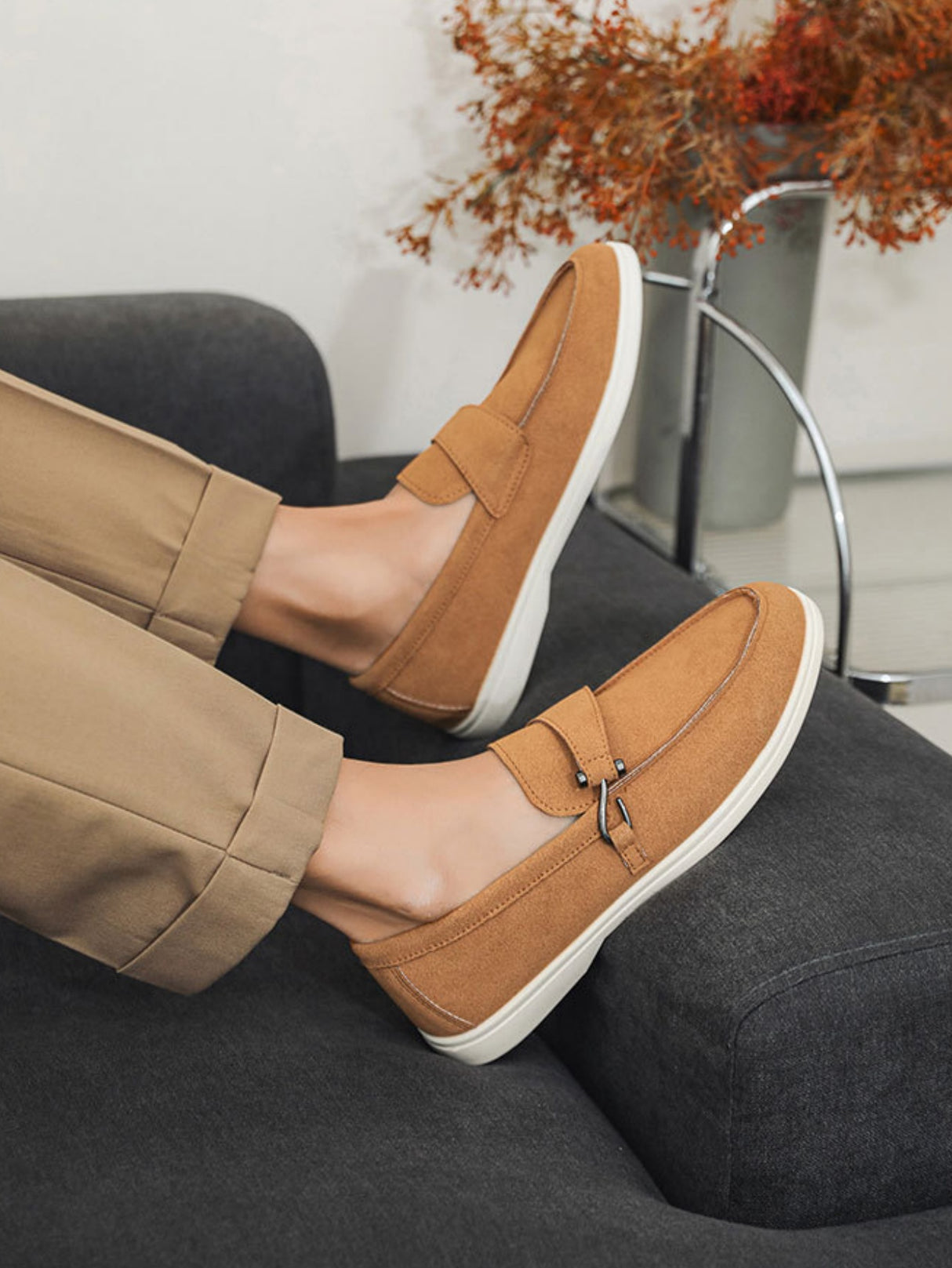Suede Slip-on Loafers