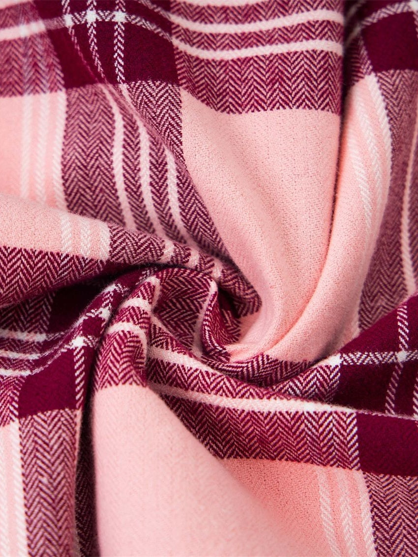 Liber Autumn Neutral wear Tie Plaid Shirts