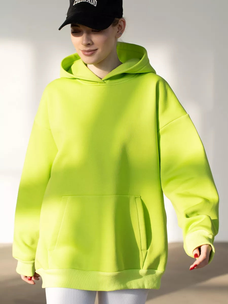 Liber Autumn women's pocket solid color pullover long sleeve two-piece suit