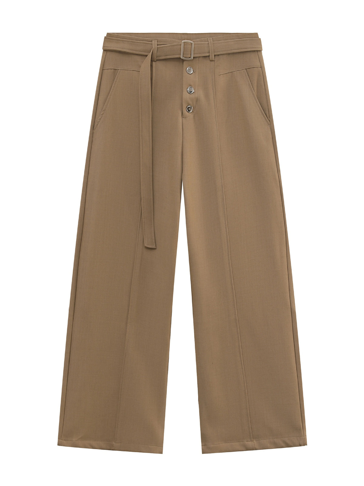 Stereo Multiple Buttons Straight-fit Dress Pants Pants