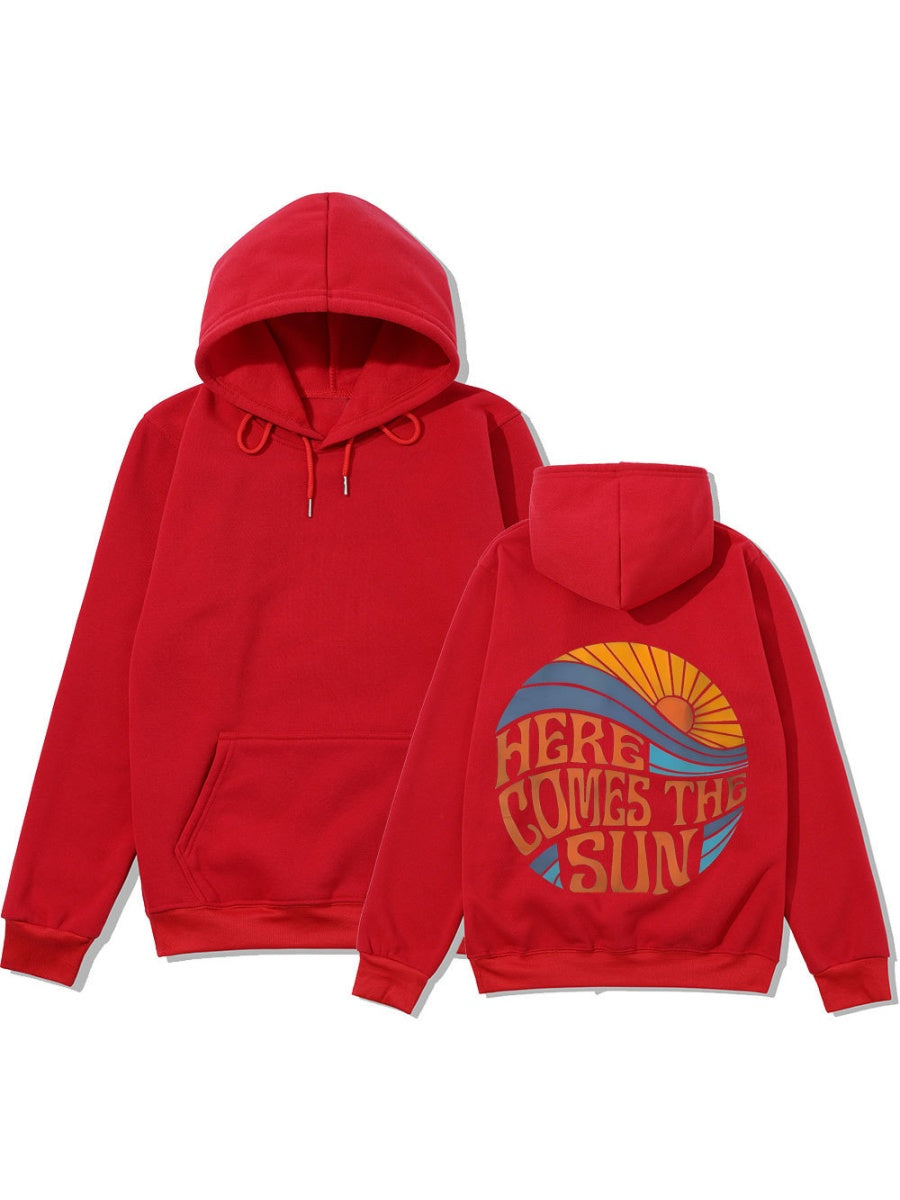 Forever Chasing Sunsets Loose Casual Hooded Sweatshirt