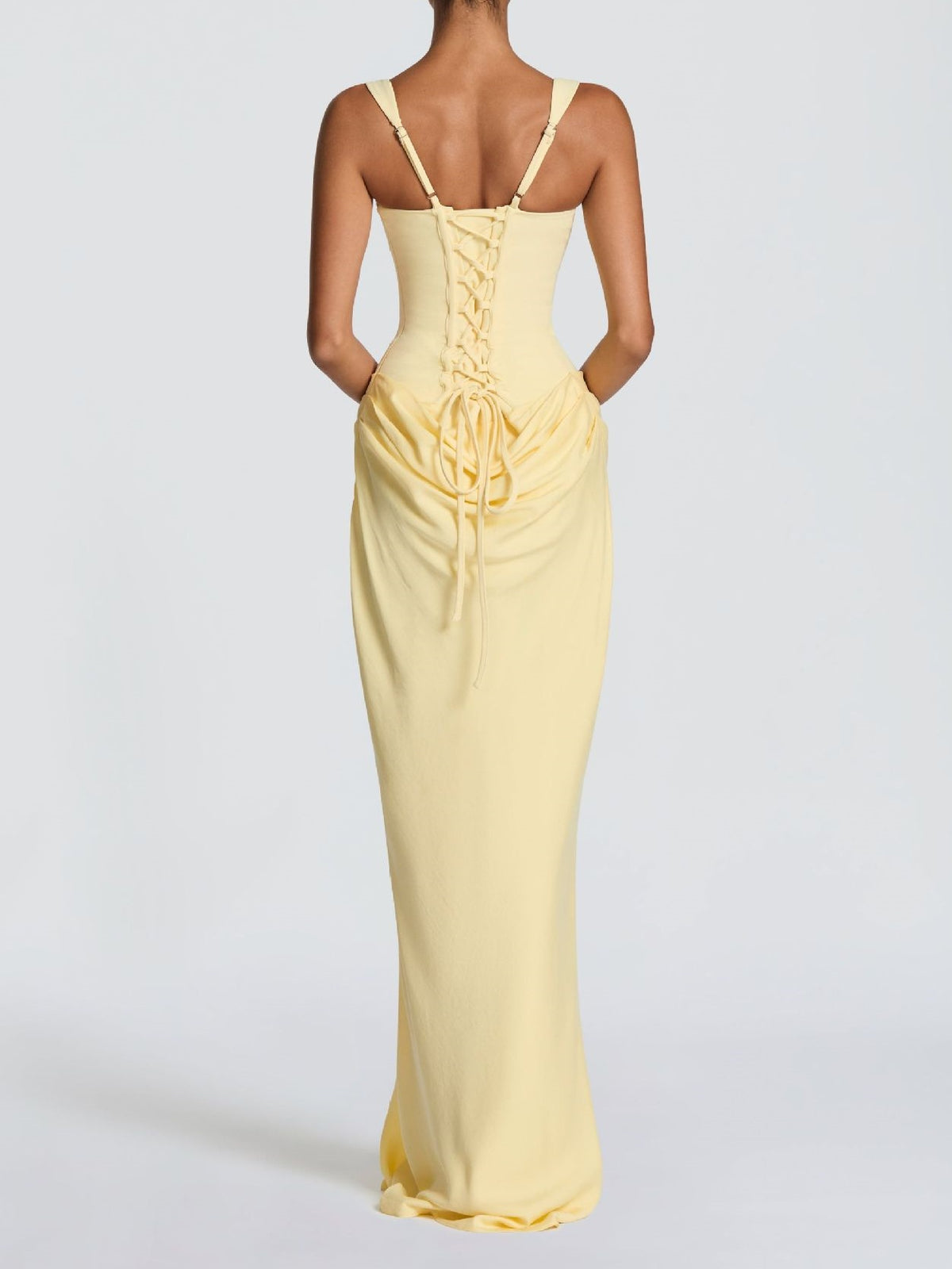 Sexy Pleated Halter-neck Fishtail Design Elegant Strapless Bodycon Dress