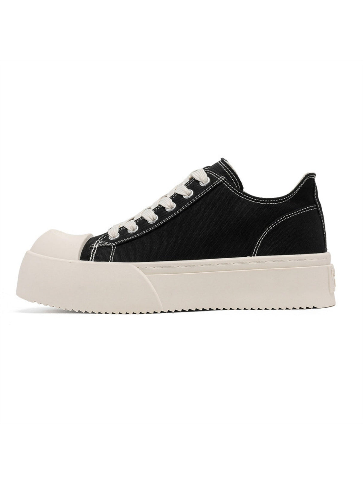 Retro Platform Color-blocked Canvas Shoes