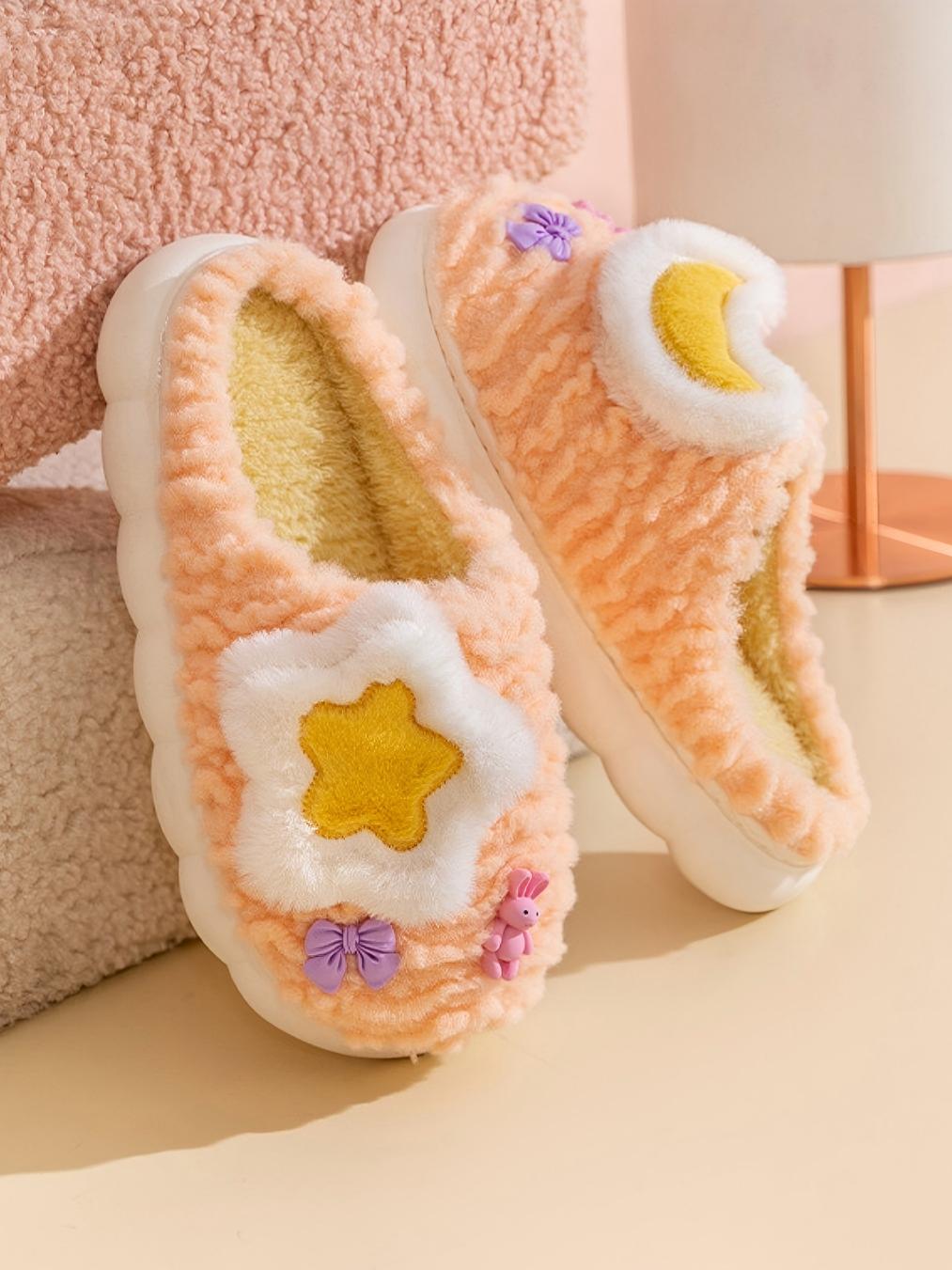Colorblock Floral Slippers