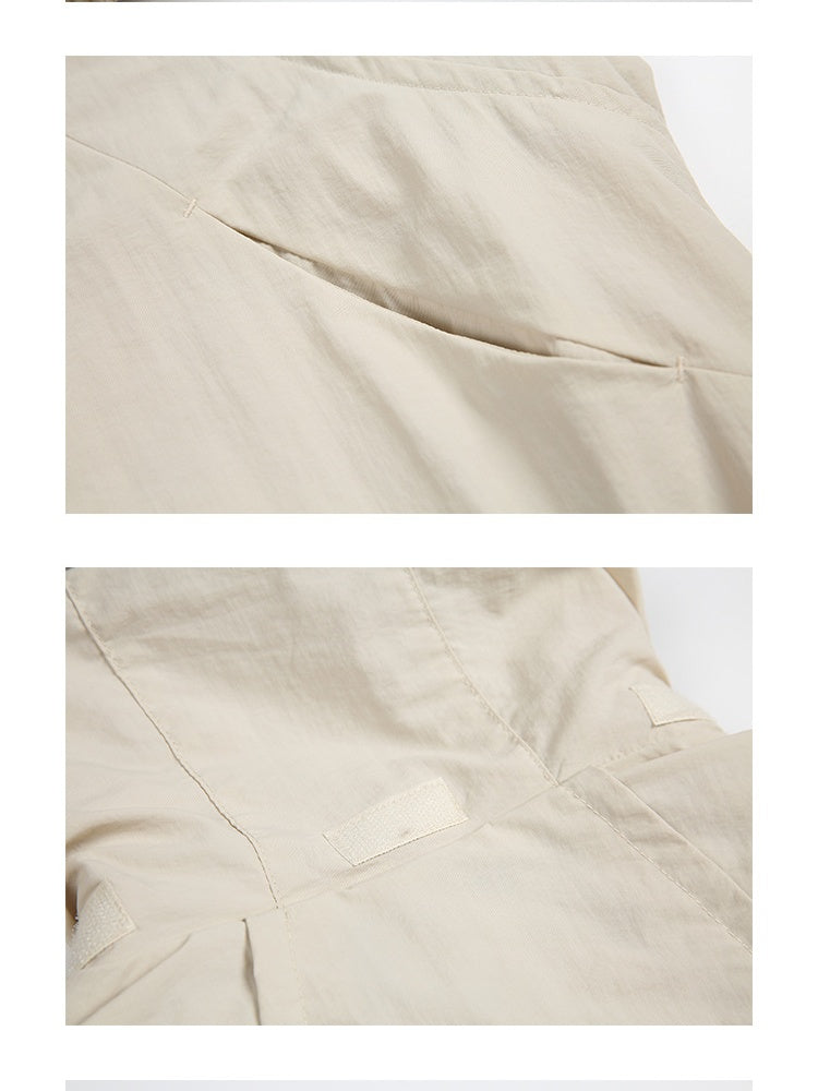 Water-repellent Oversize Folding Hooded Windbreakers