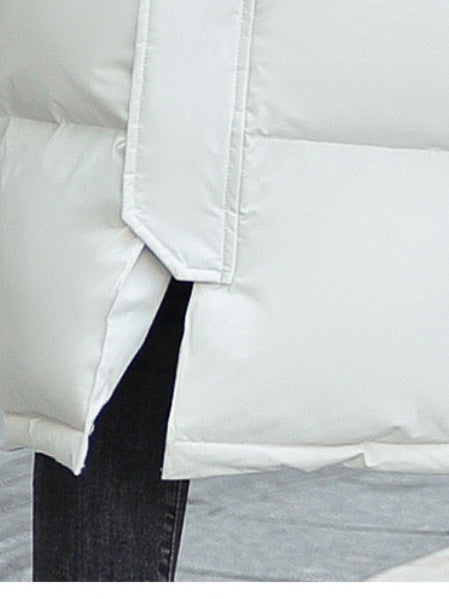Long Hooded Thick Down Coat