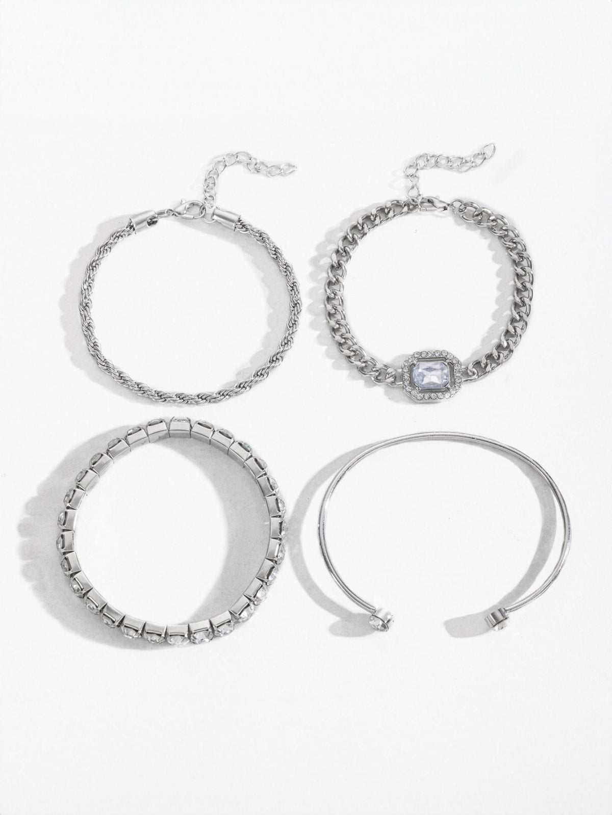 Diamond-encrusted Bracelet Set