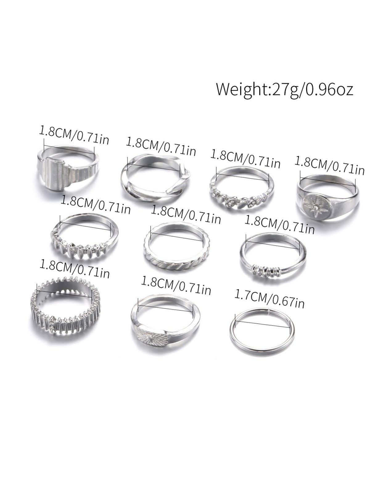 Alloy Ring Set