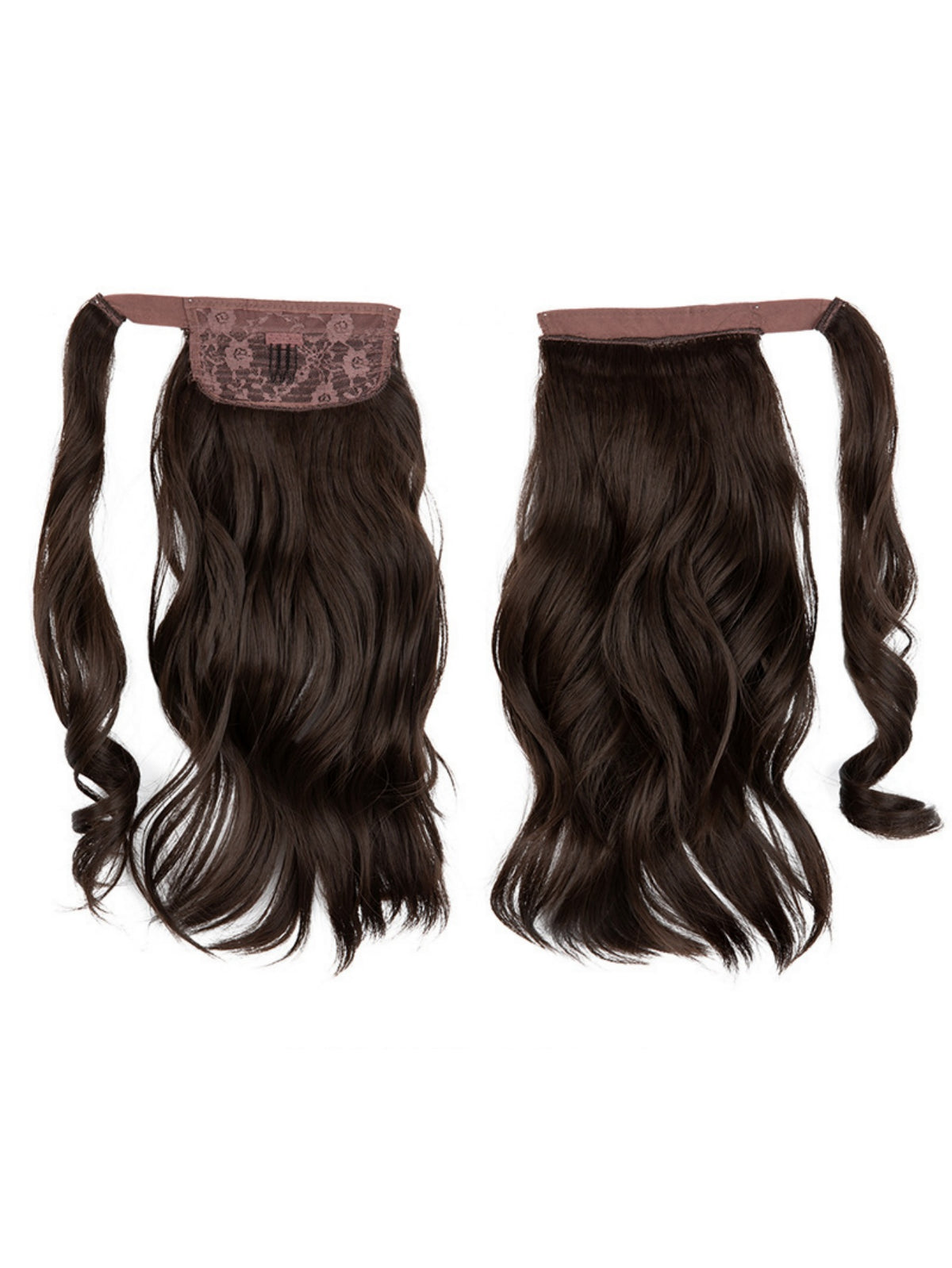 Long, Wavy, Natural Curl Wig With Wrap-around Design