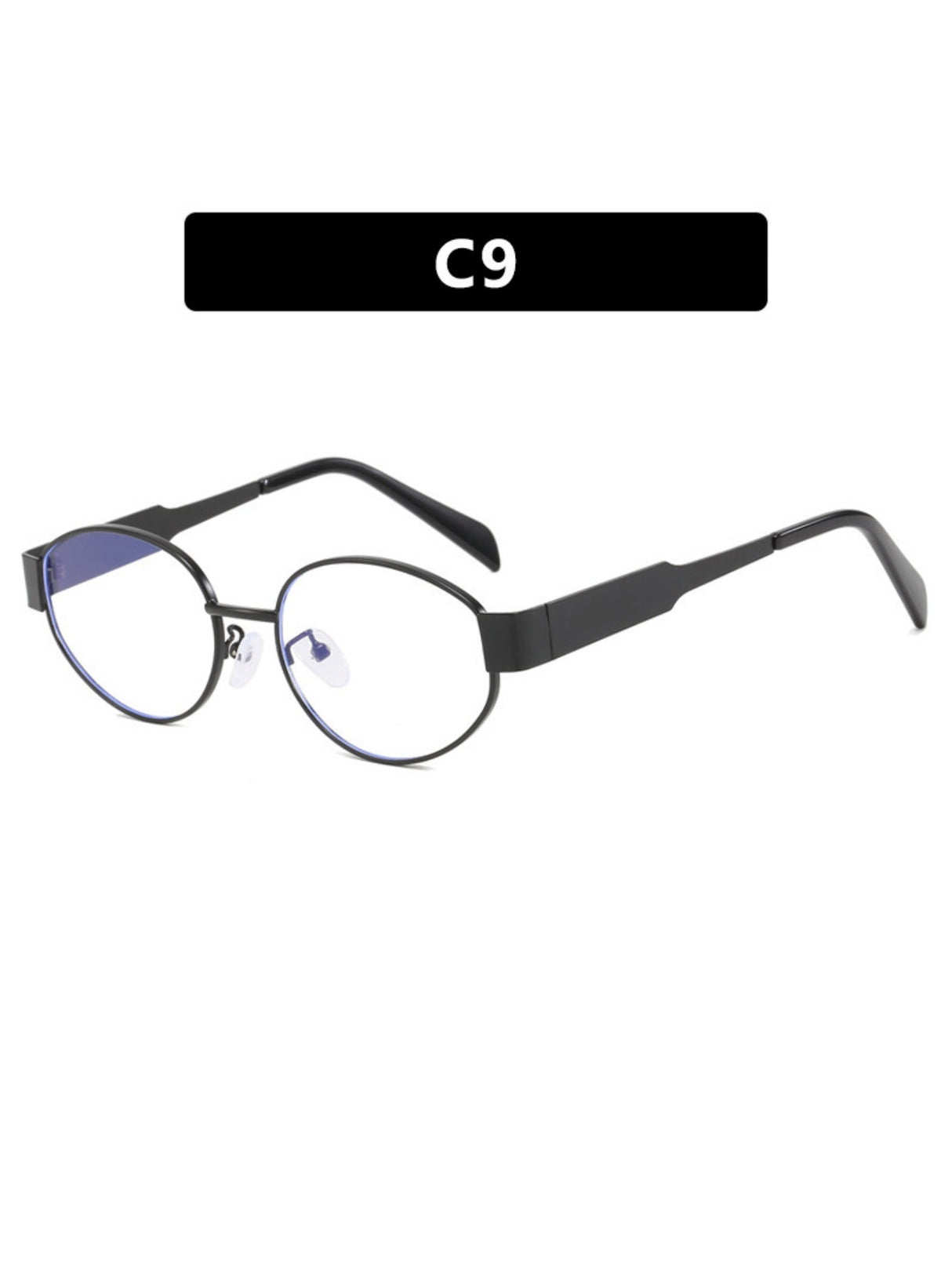 Retro-Sonnenbrille aus Metall, oval