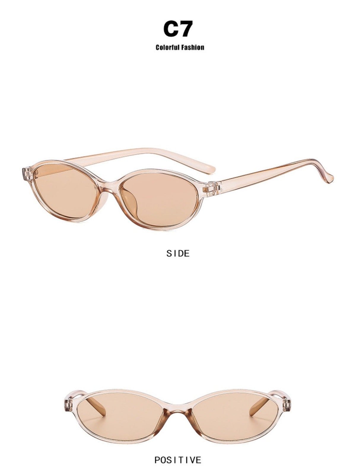 Lunettes de soleil élégantes à monture ovale