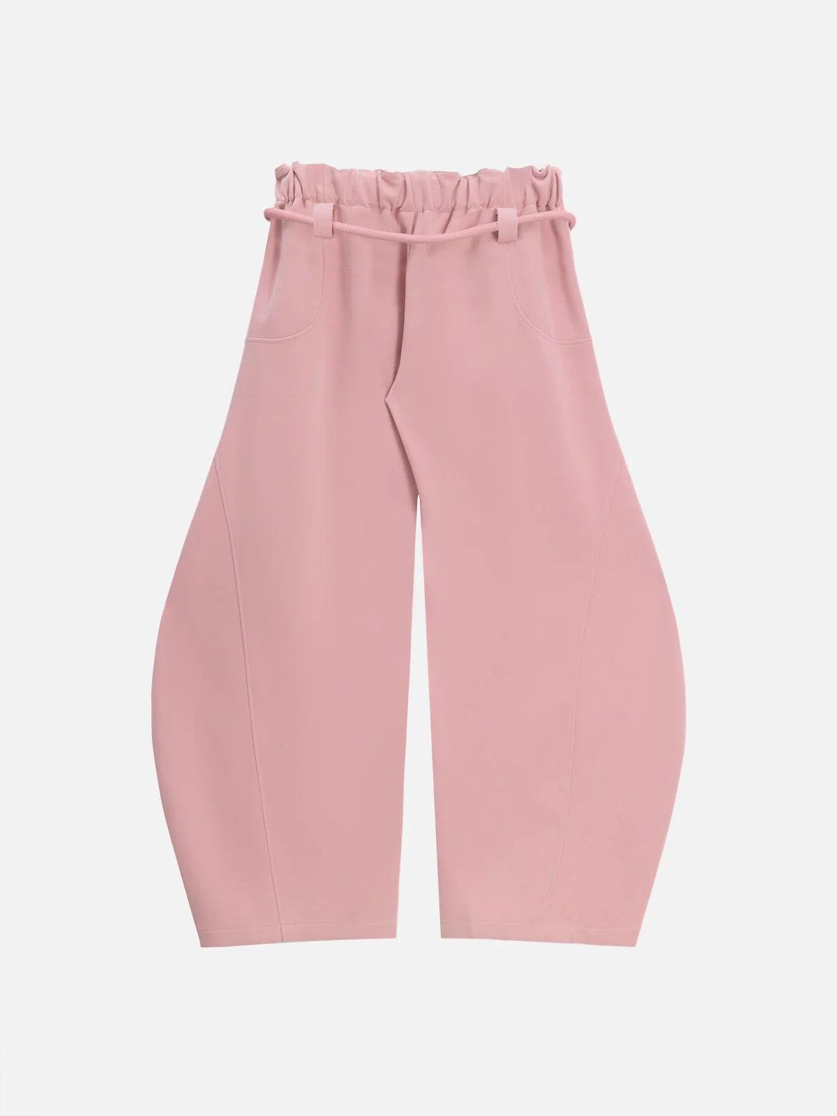 Casual Women's Street Style Drawstring Trousers, Loose And Fashionable, Waist-cinching Wide-leg Trousers, Floor-length Trousers
