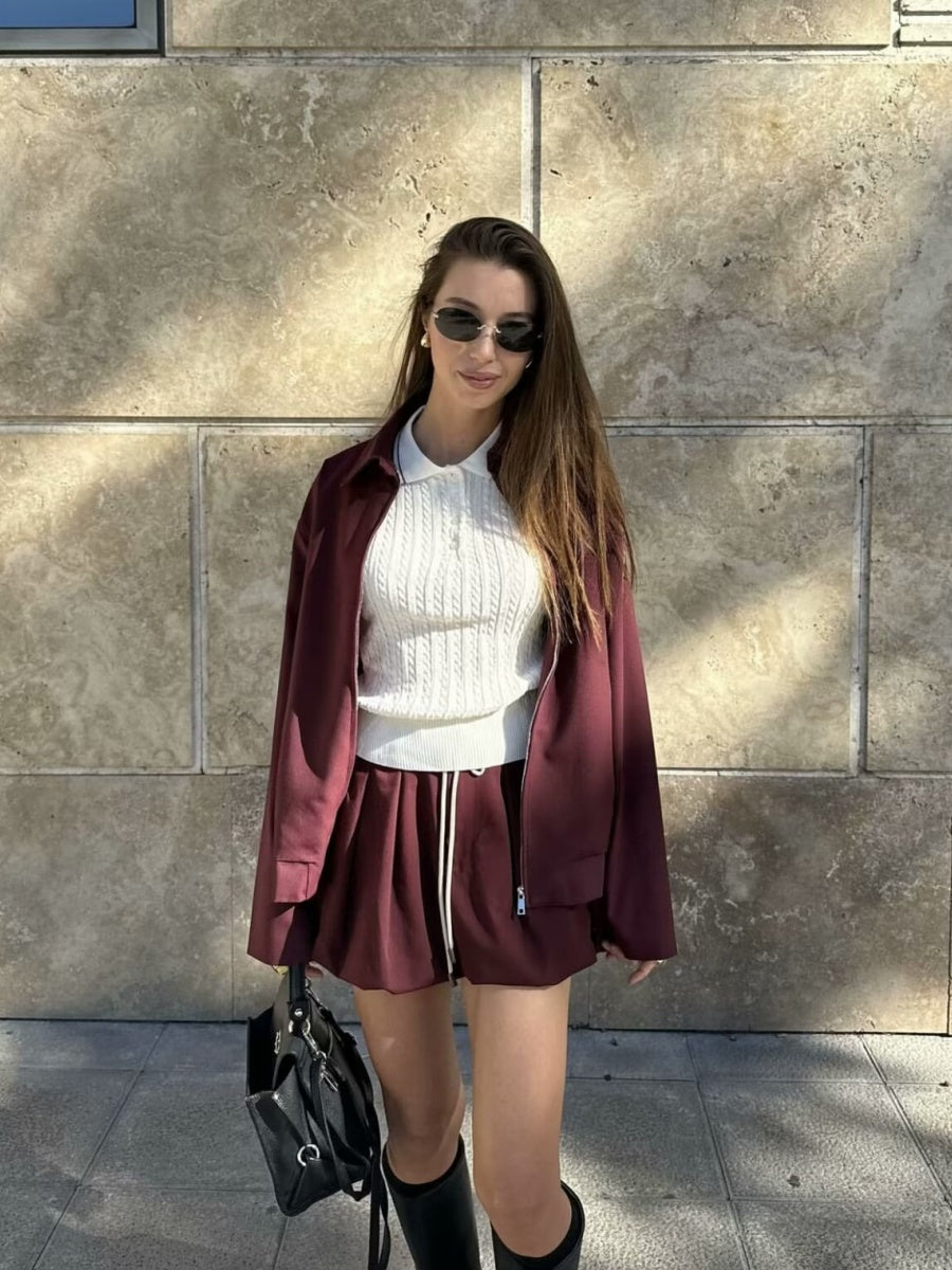 Claret Pocket Long sleeve Jackets