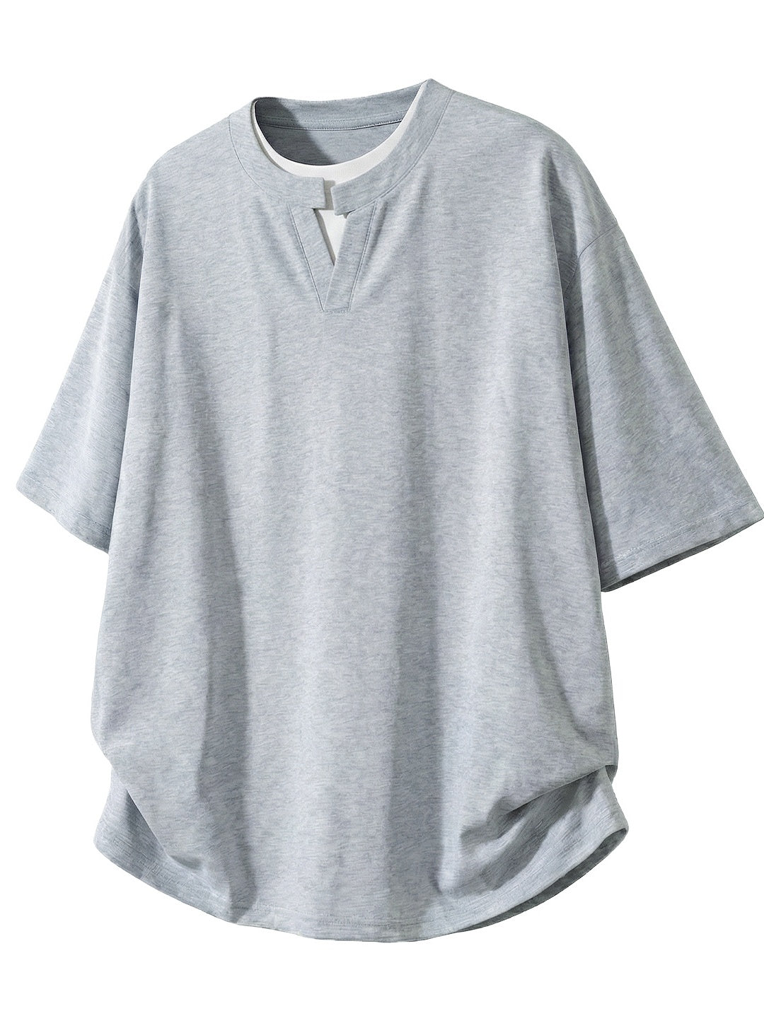 Simplicity Layered-look Loose-fit Asymmetrical T-shirts