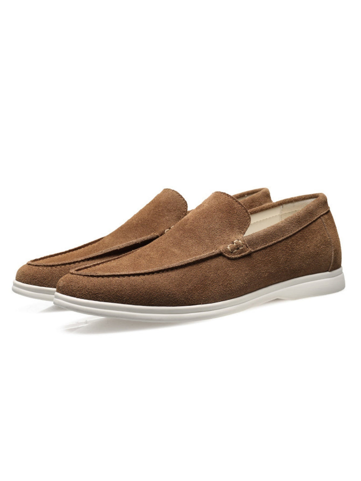 Solid Color Slip-on Loafers