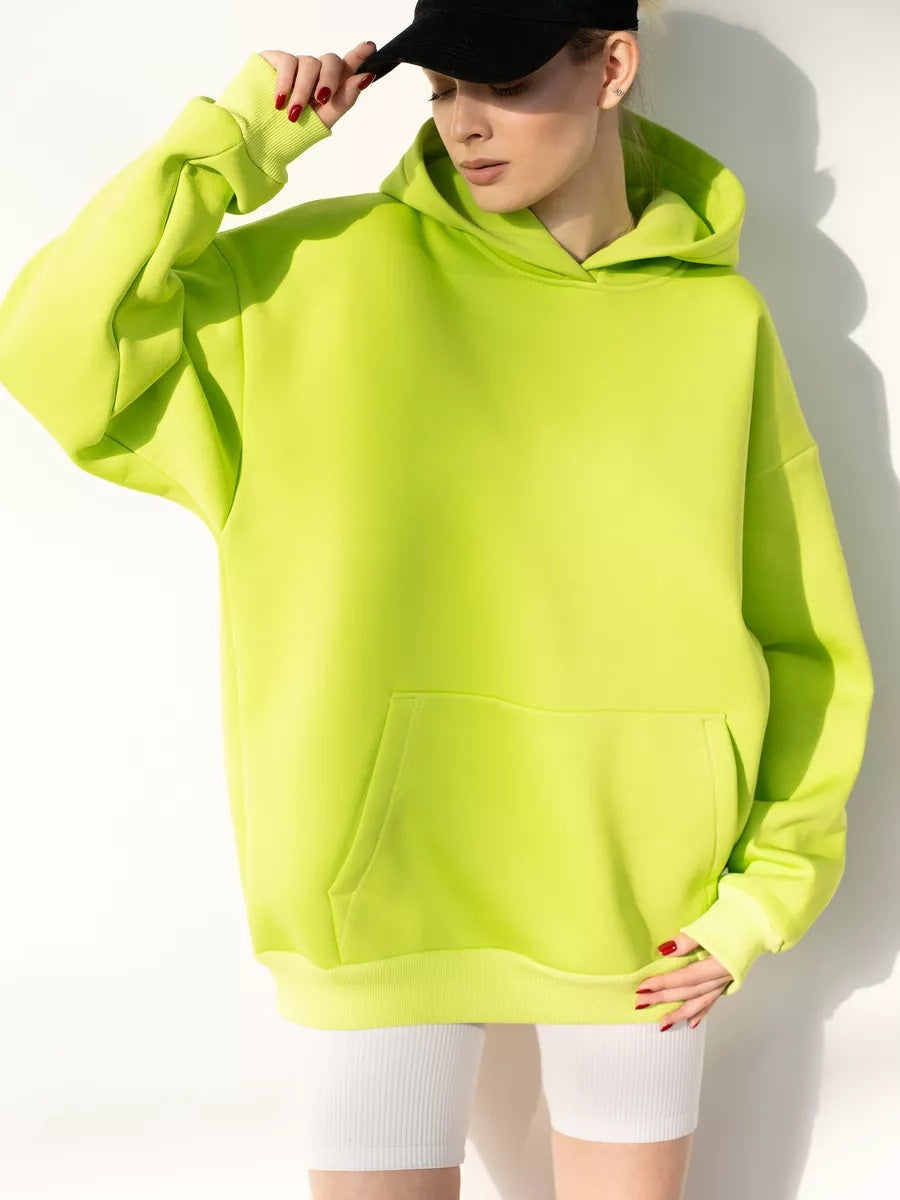 Liber Autumn women's pocket solid color pullover long sleeve two-piece suit