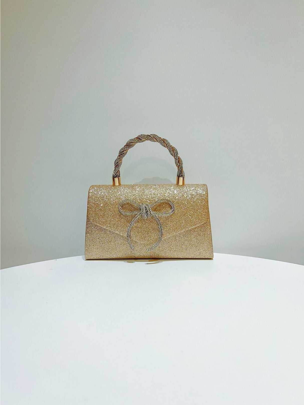 Liber Four Seasons ACC Sequin Bow Small Square Bag